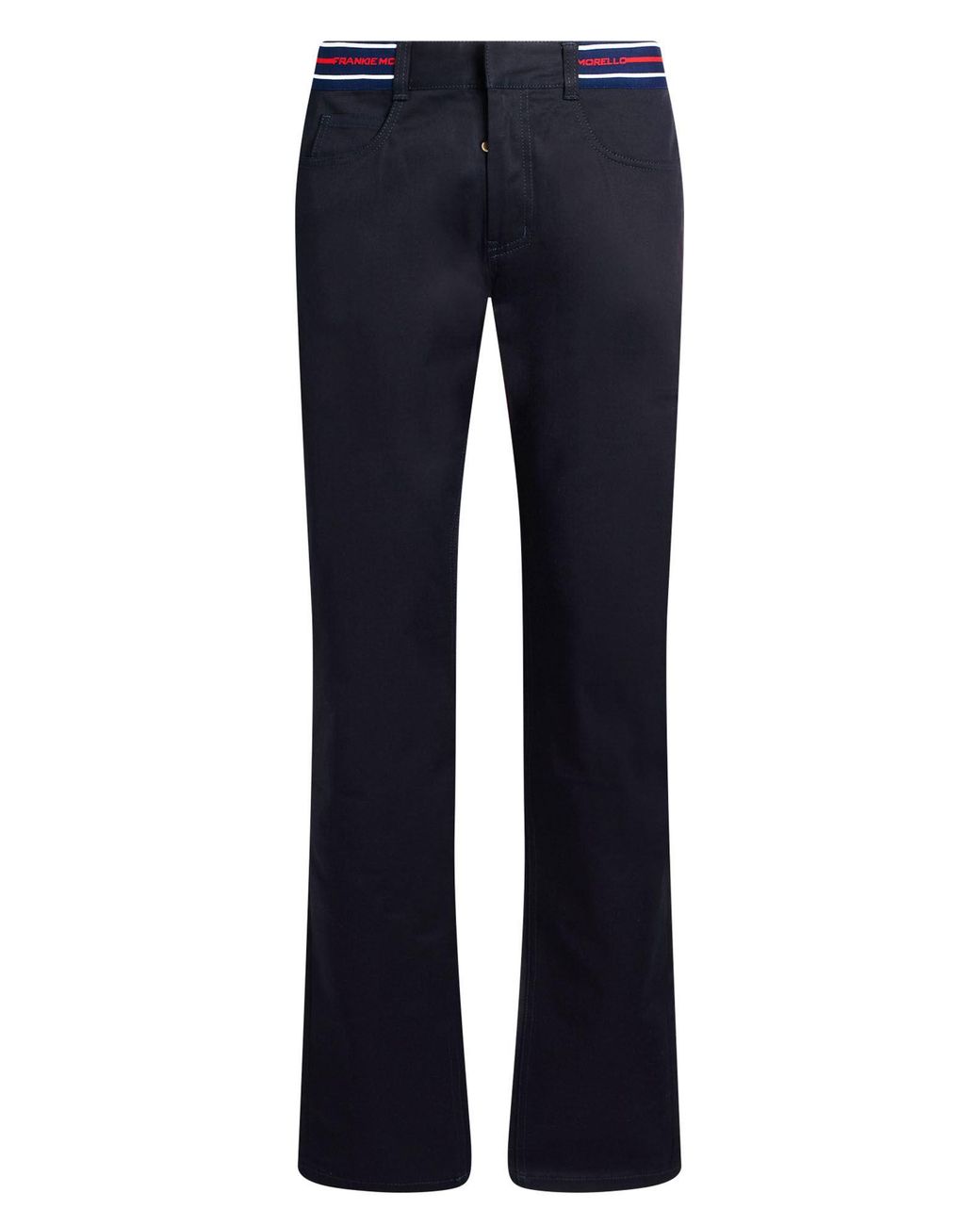 Frankie Morello Blue Midnight Pants Cotton, Elastane for men