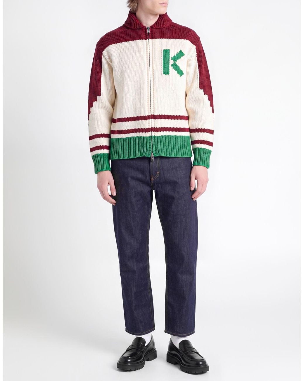 KENZO Red Cardigan Wool for men