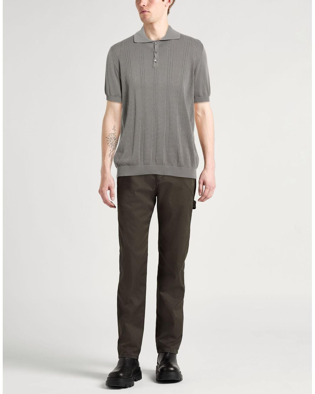 Polo Drumohr pour homme en coloris Gray