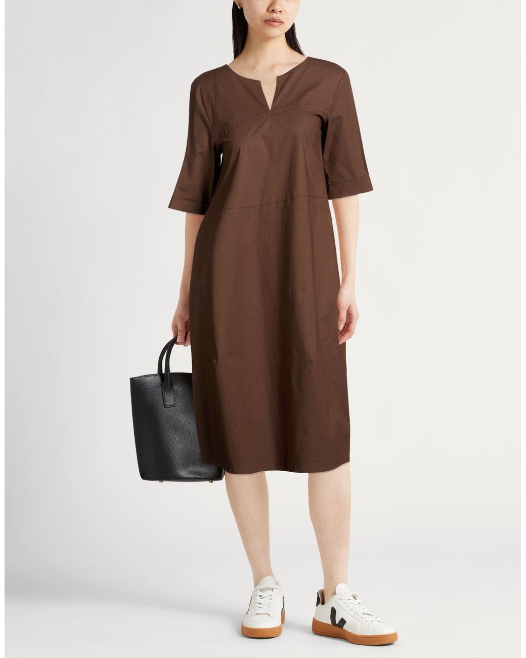 Antonelli Brown Midi Dress