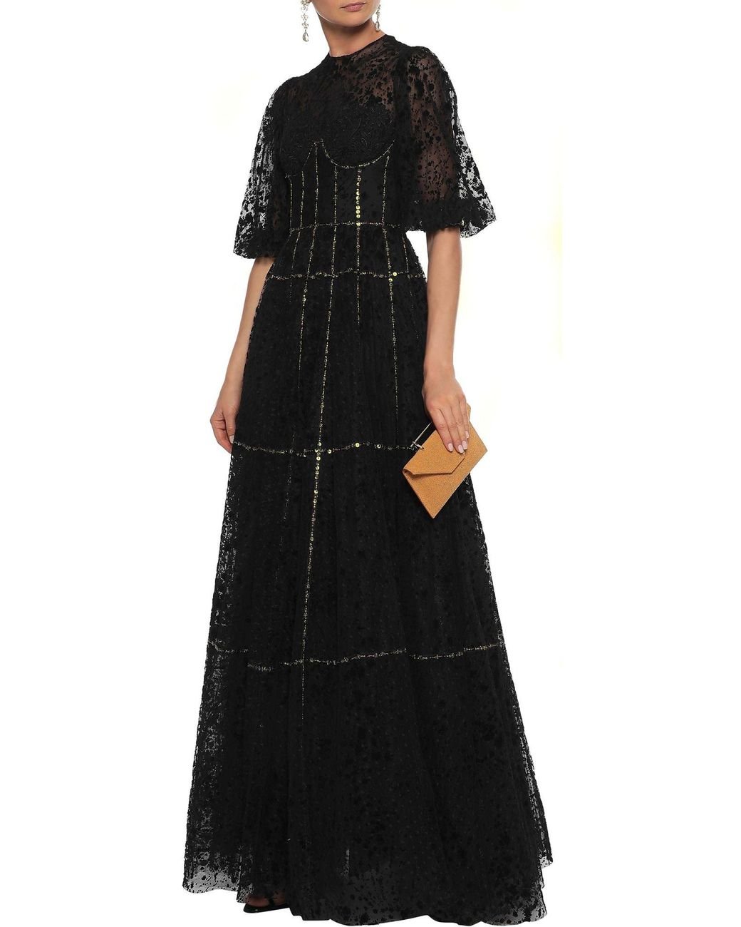 costarellos black gown