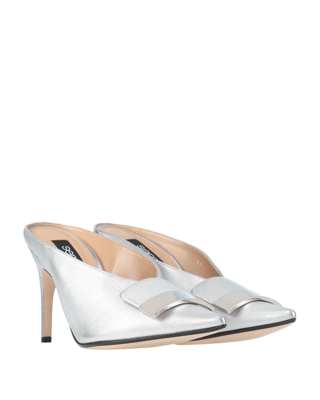 Sergio Rossi White Mules & Clogs
