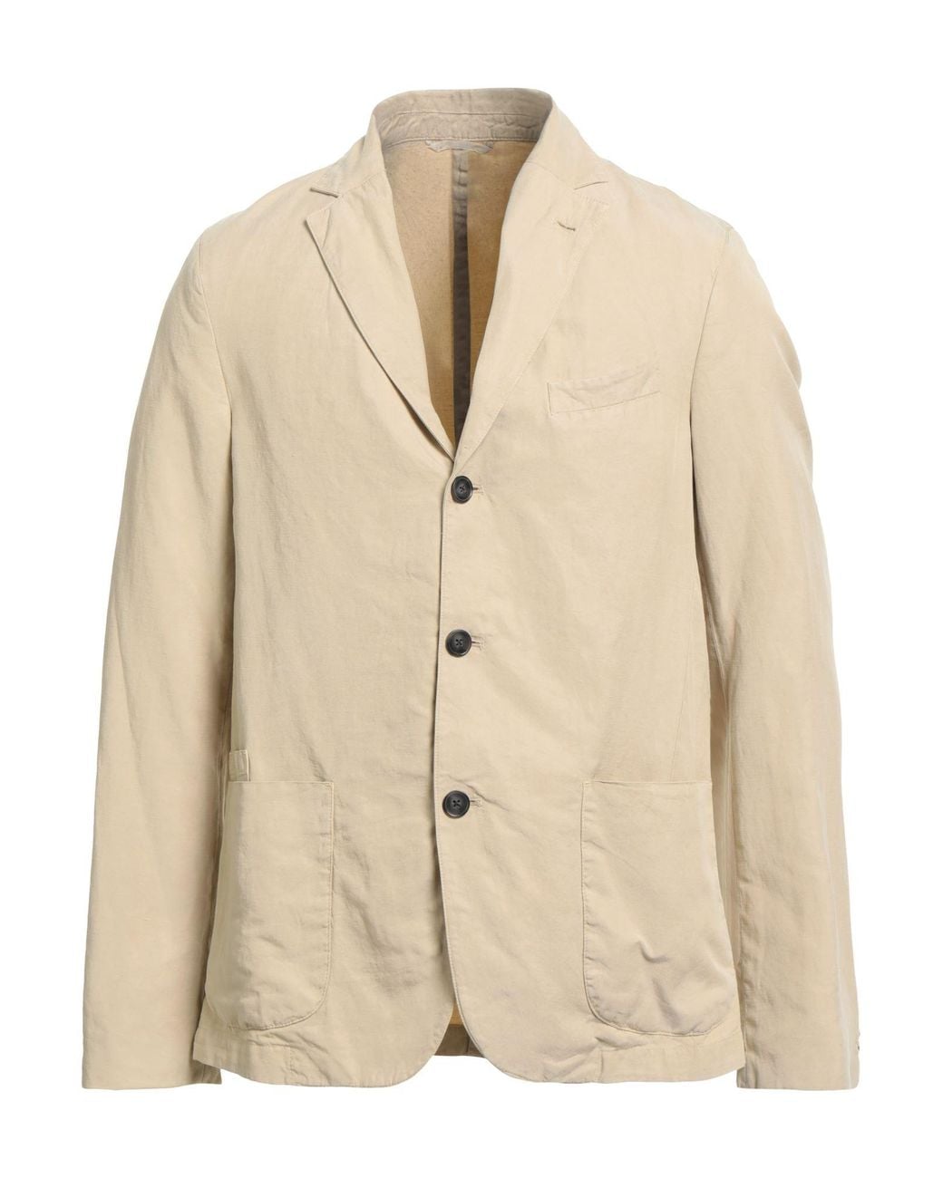 Officine Generale Natural Blazer Lyocell, Linen, Cotton for men