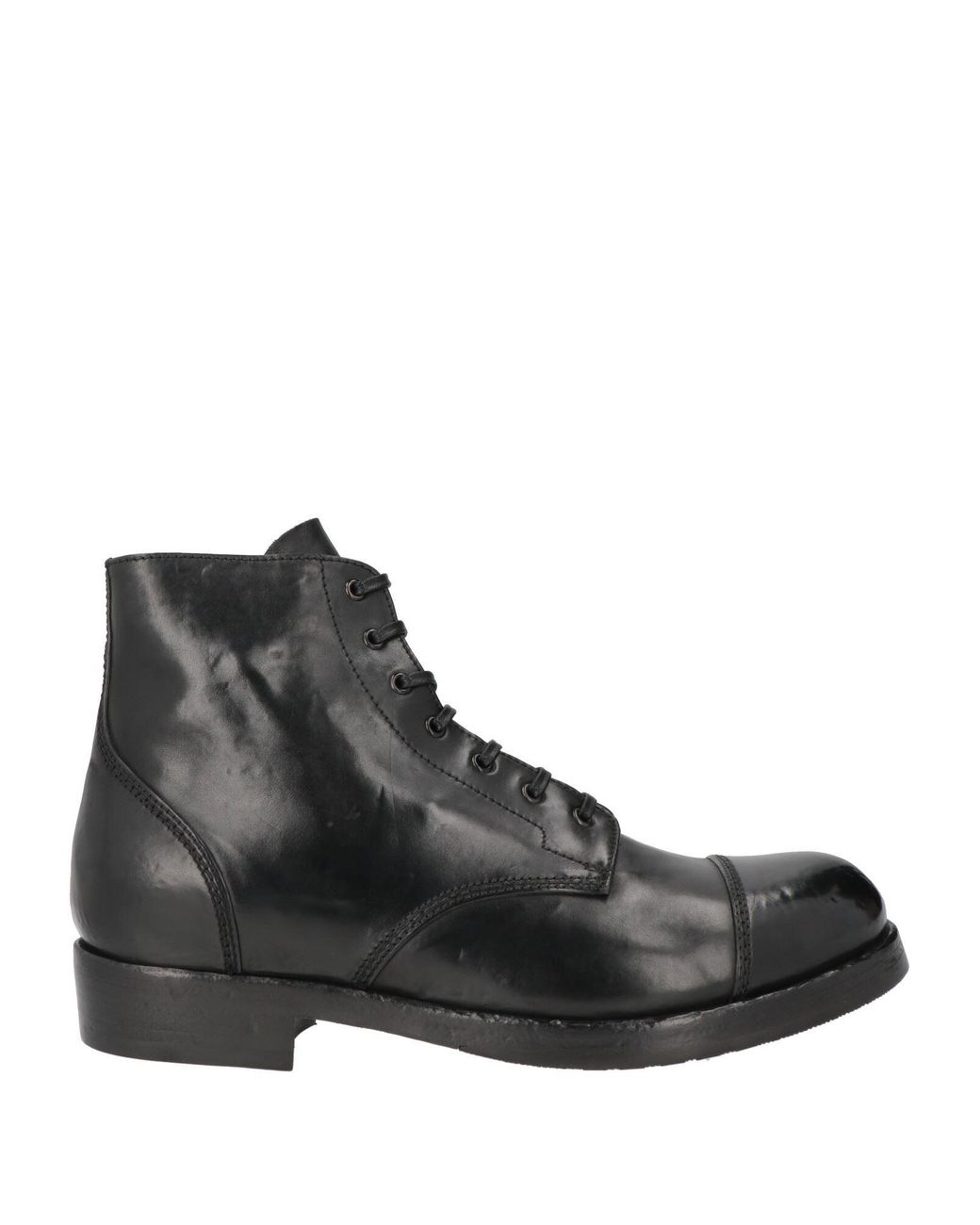 Officine Creative Black Ankle Boots Leather for men