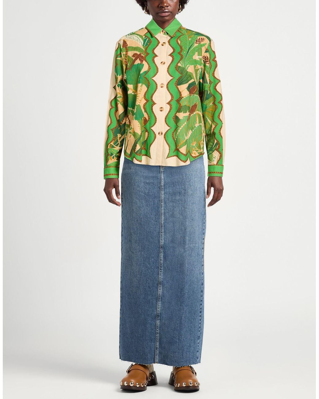 Farm Rio Green Shirts