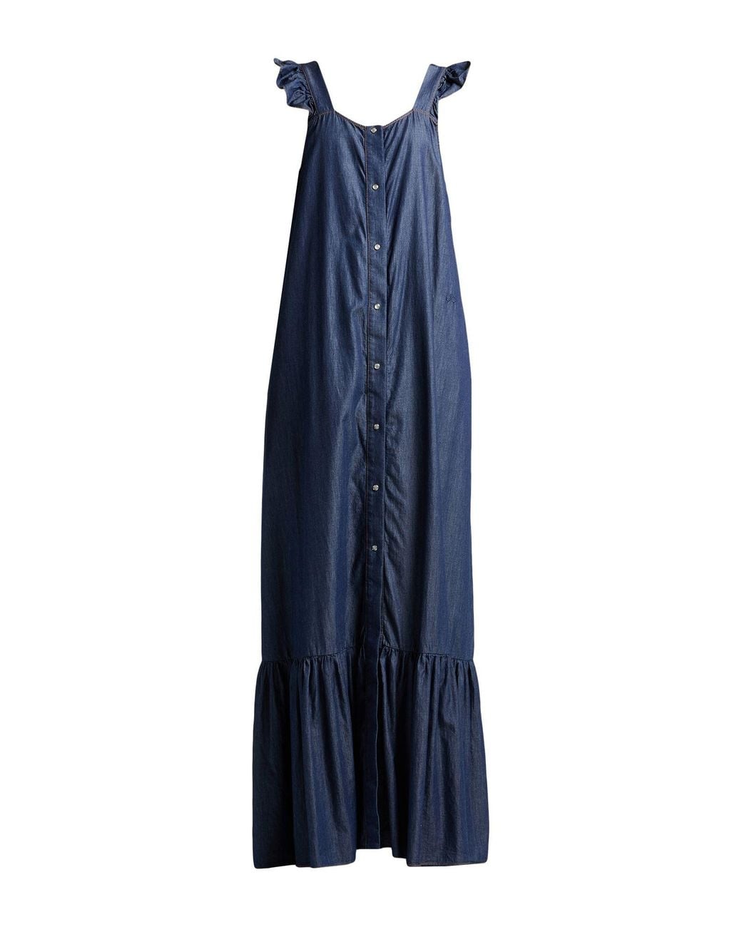 Jacob Cohen Blue Maxi Dress Cotton