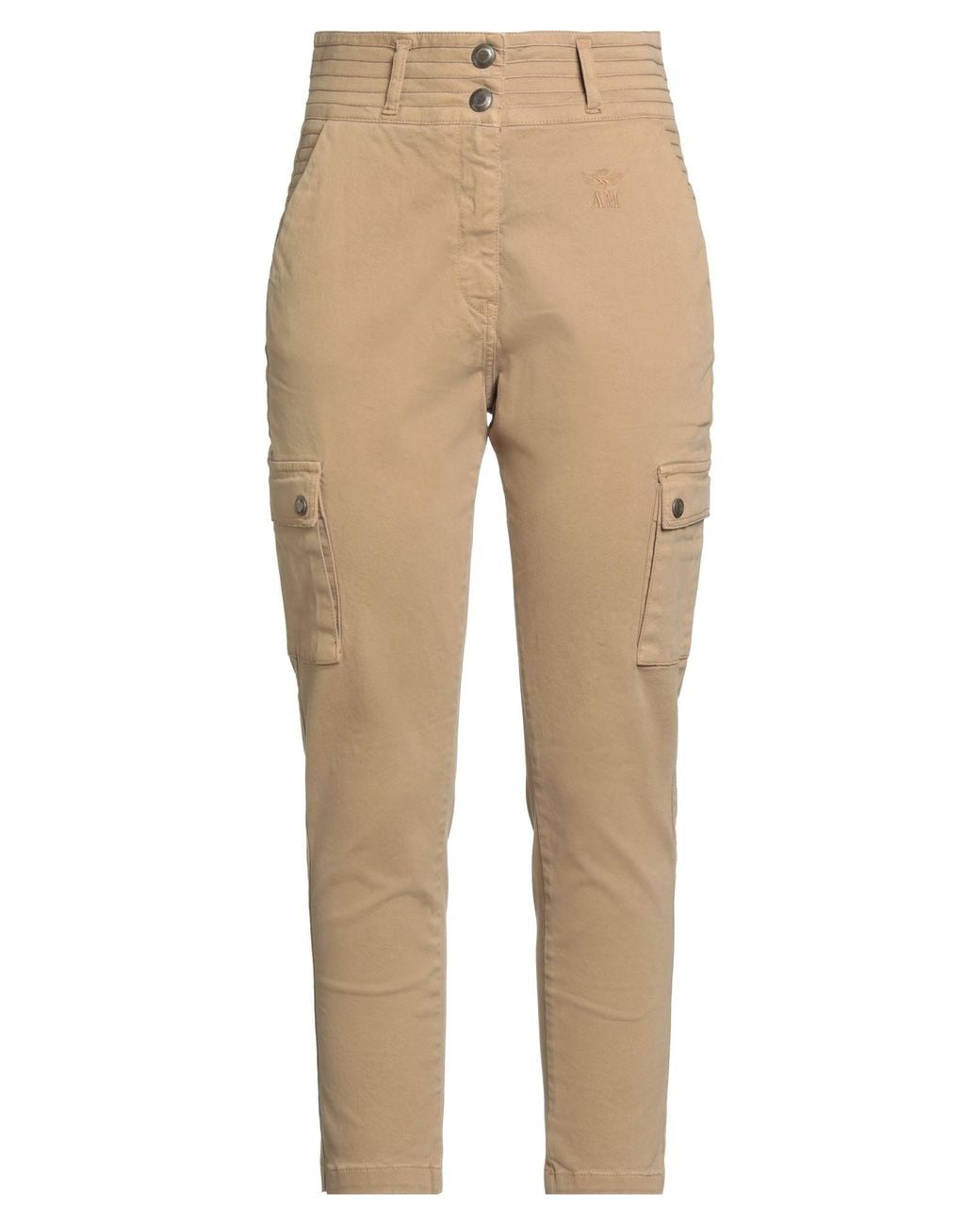 Aeronautica Militare Natural Pants Cotton, Elastane