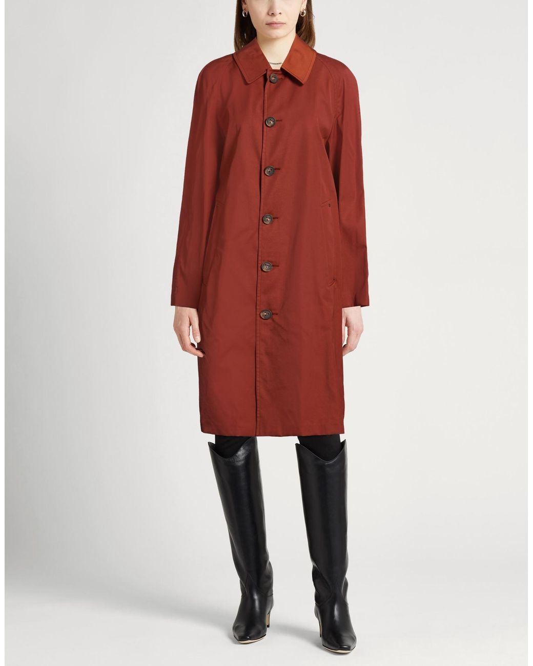 Tod's Red Overcoat & Trench Coat