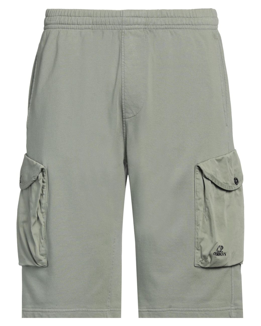 C P Company Gray Shorts & Bermuda Shorts Cotton, Elastane for men