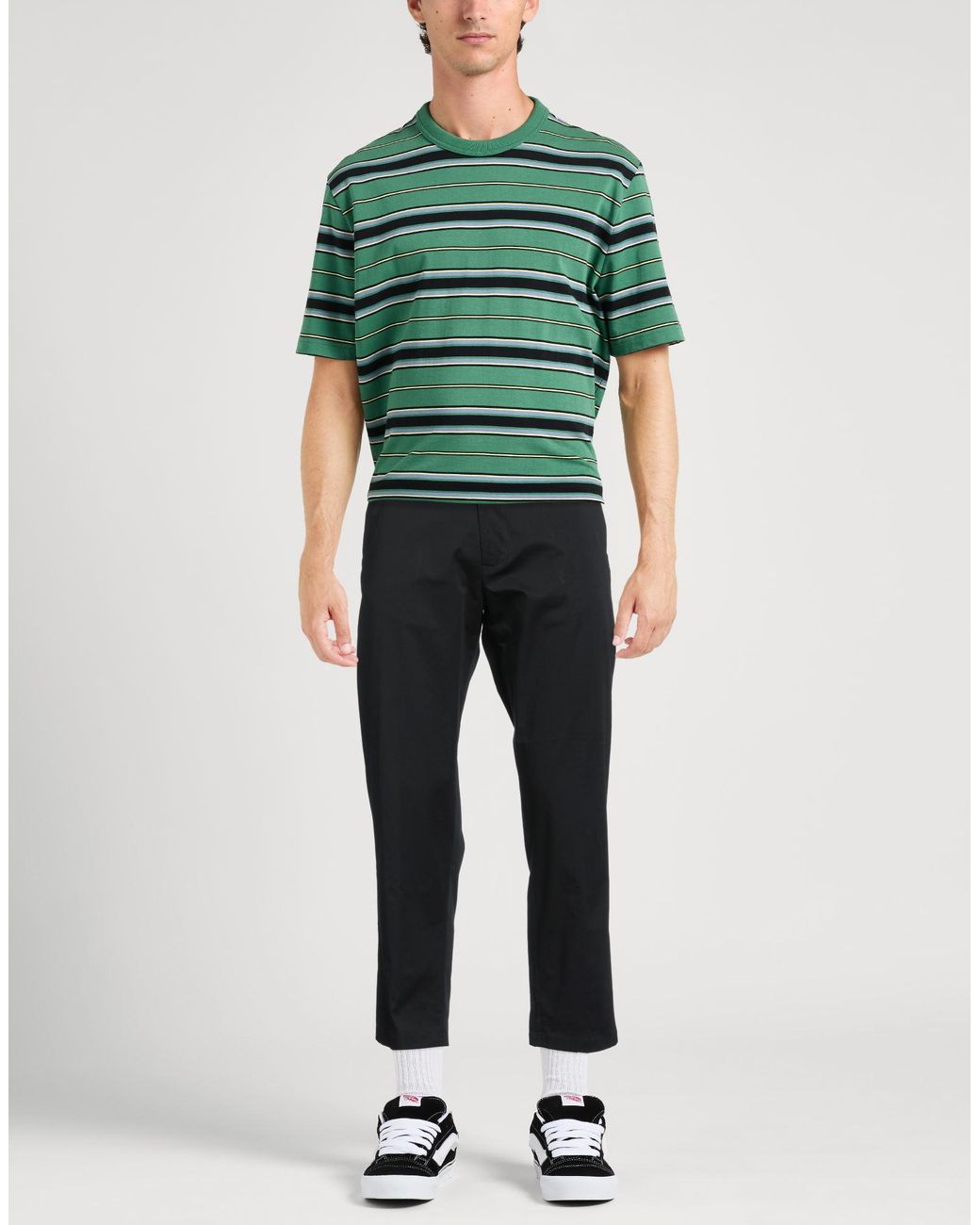 Low Brand Black Pants Cotton, Elastane for men