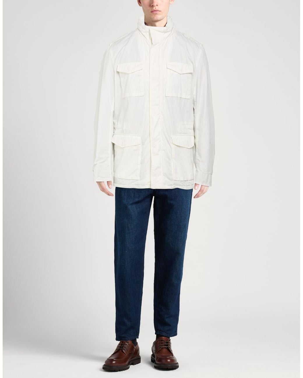 Herno White Jacket Cotton for men