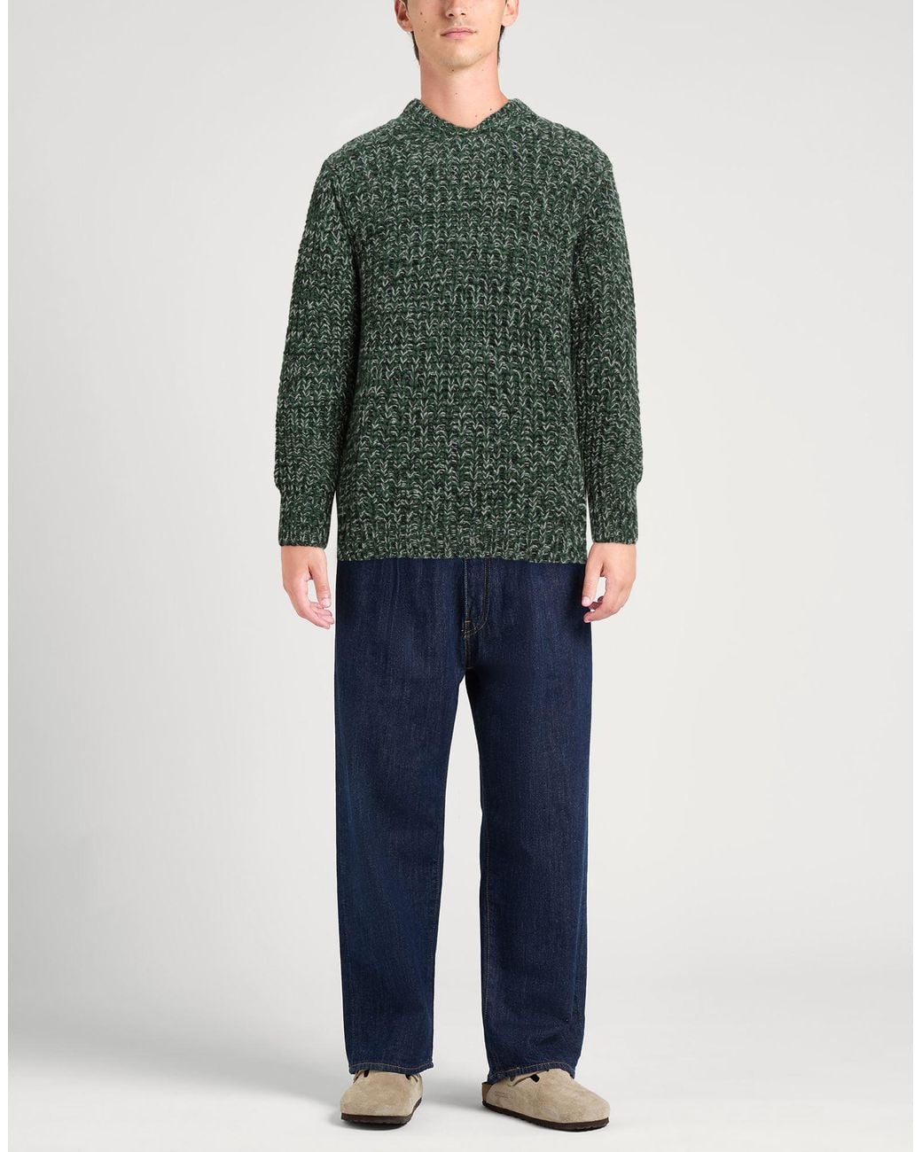 Zanone Green Sweater Alpaca Wool, Polyamide for men