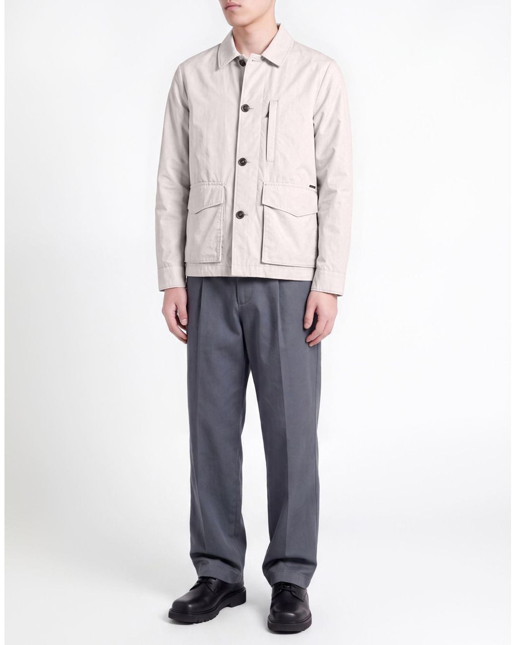 Moorer White Jacket Cotton, Polyester, Polyamide for men