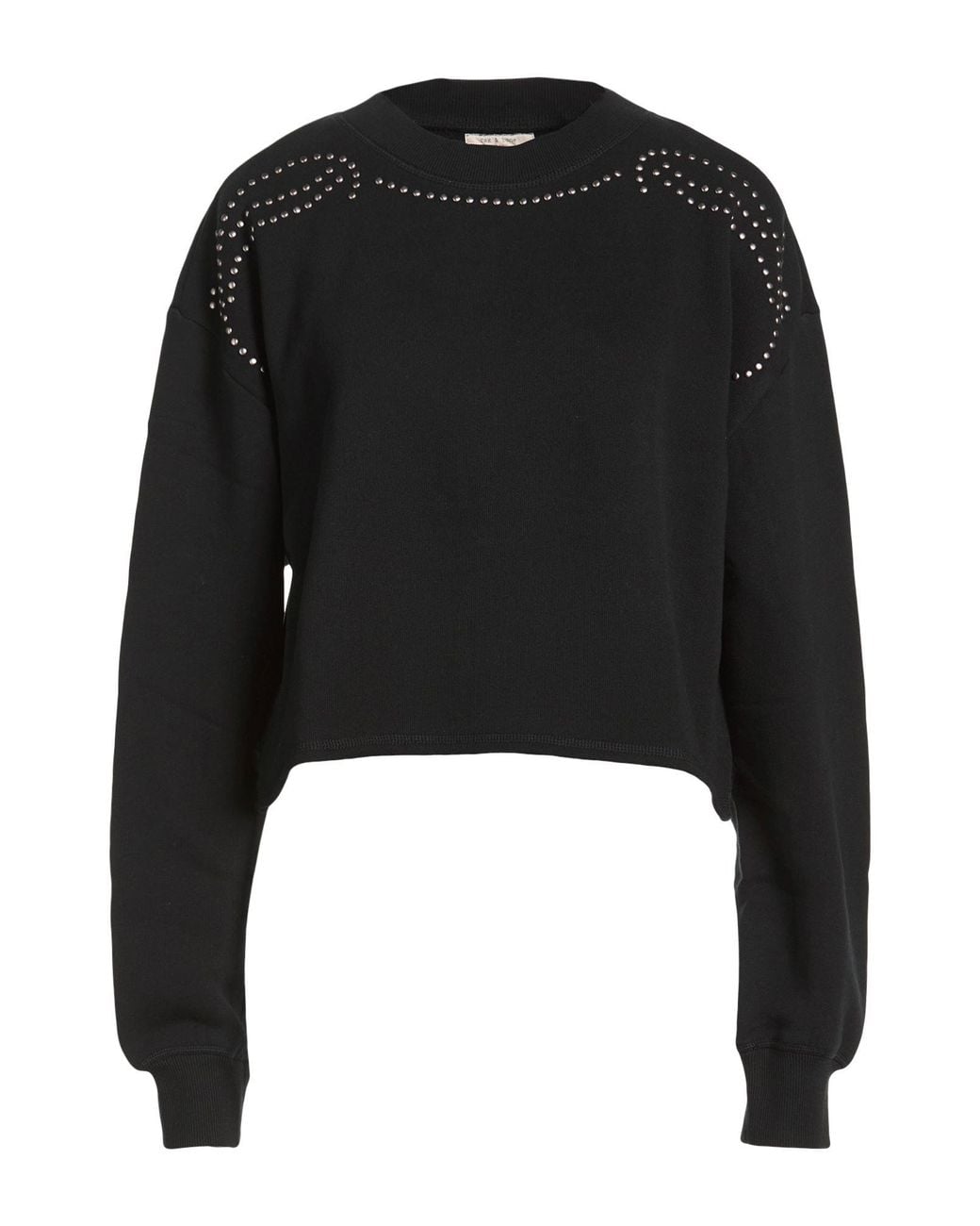 Rag & Bone Black Sweatshirt Cotton, Polyester