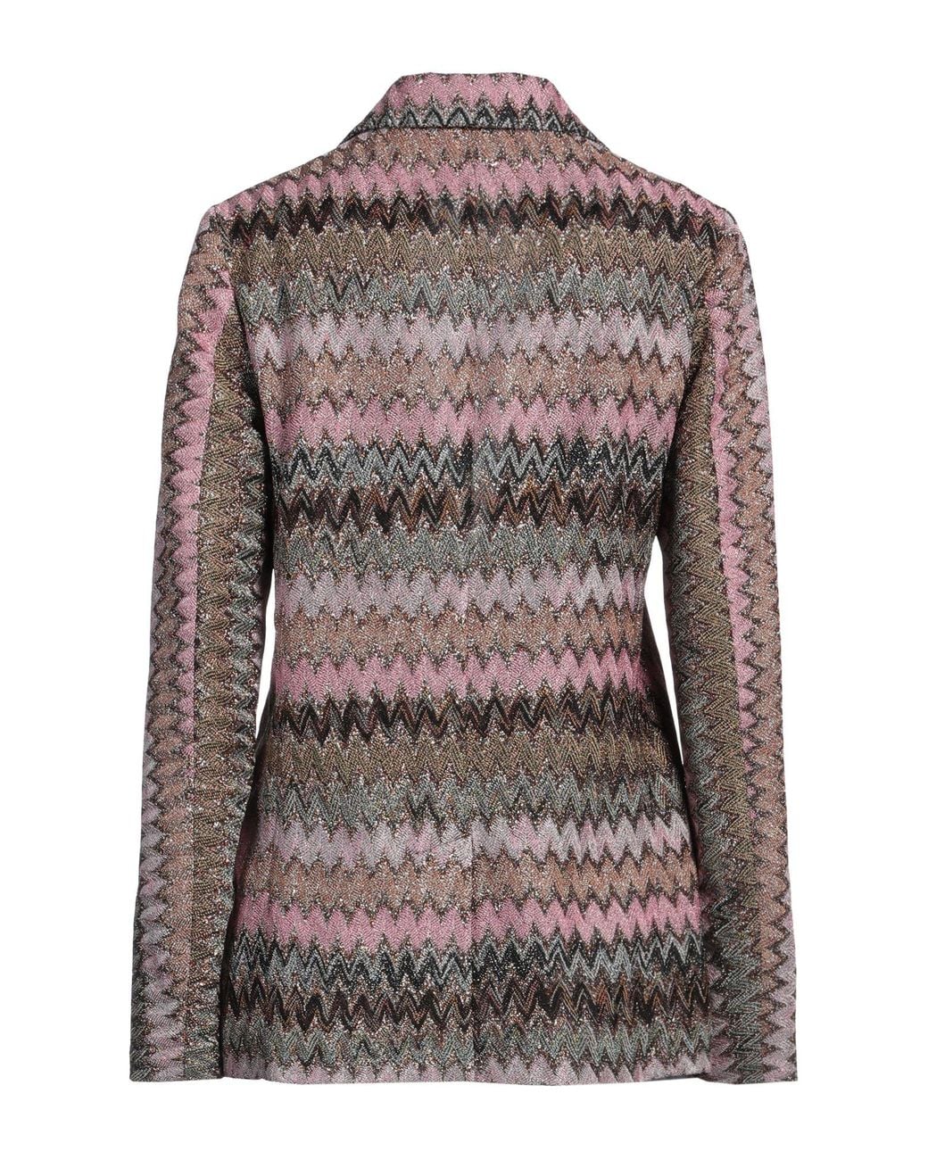 Missoni Gray Antique Rose Blazer Viscose, Metallic Fiber, Polyamide