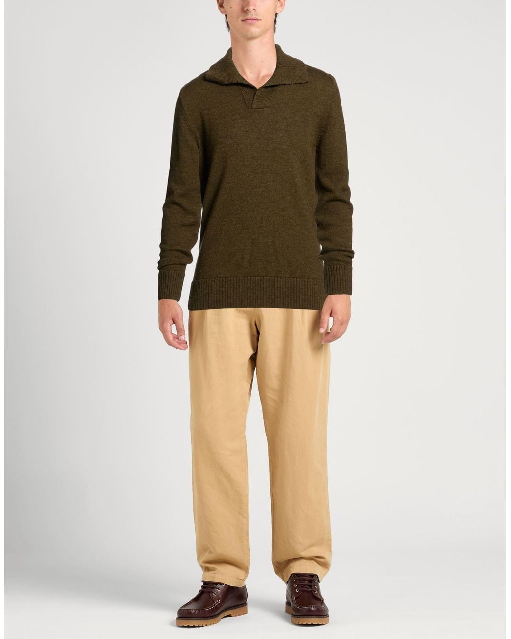 Kangra Green Military Sweater Wool, Alpaca Wool for men