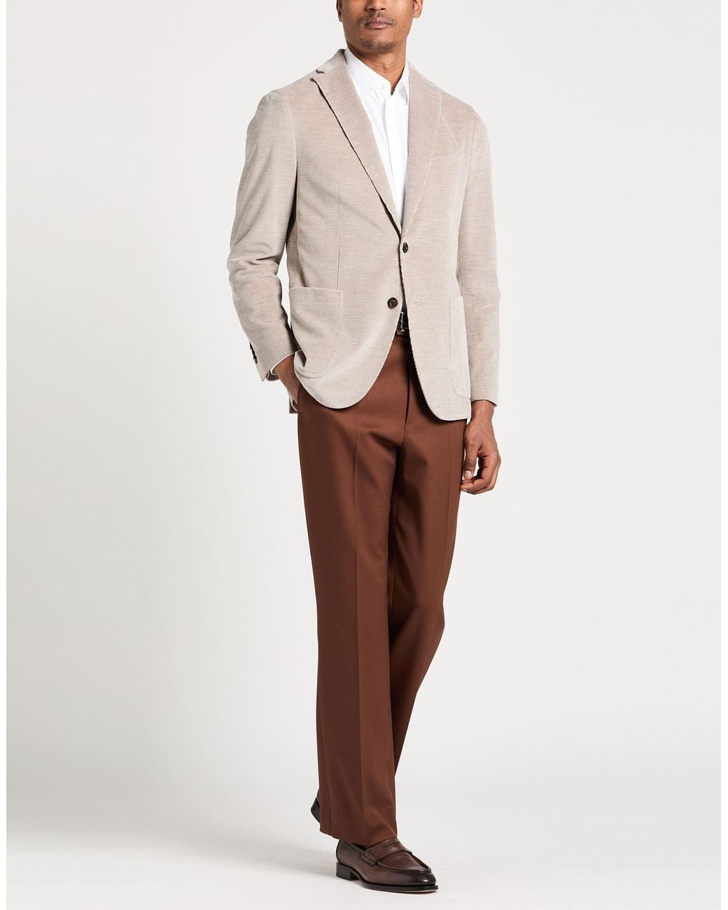 Boglioli Natural Blazer Cotton, Virgin Wool, Elastane for men