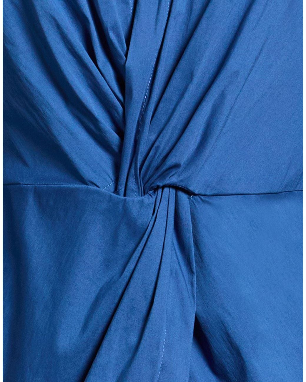 Semicouture Blue Top Cotton, Polyamide, Elastane