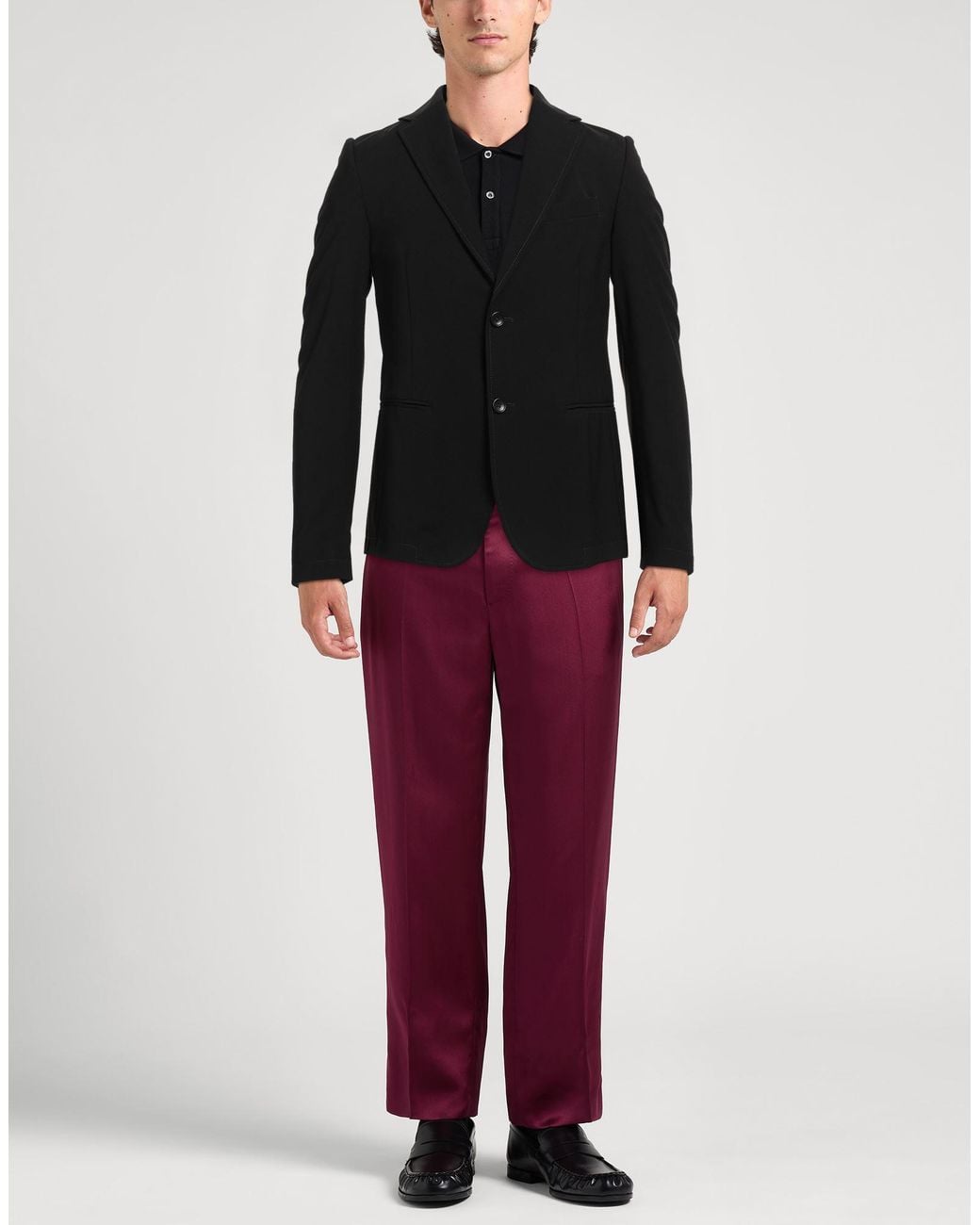Daniele Alessandrini Black Blazer Polyester, Viscose, Elastane for men