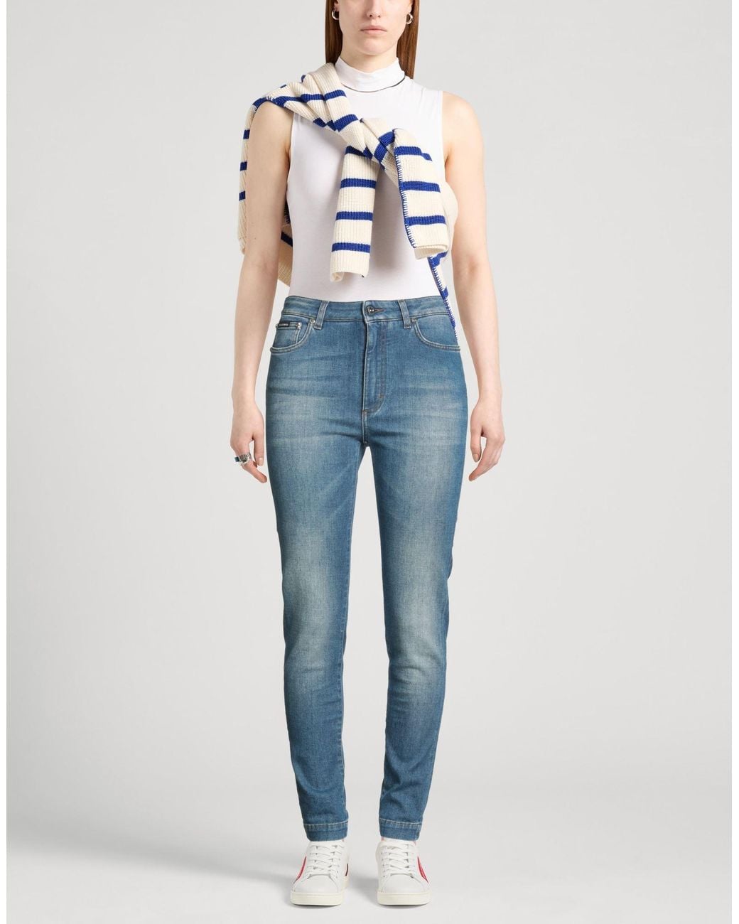 Dolce & Gabbana Blue Jeans Cotton, Elastomultiester, Elastane