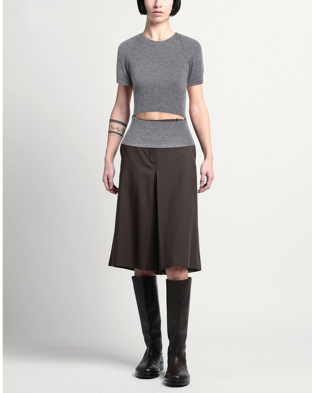 SOLOTRE Gray Sweaters