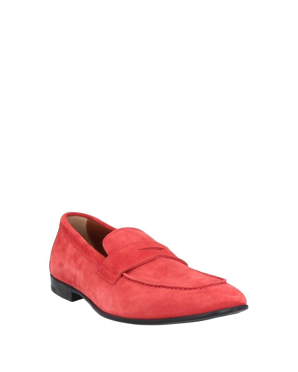 Doucal's Red Loafers Leather for men