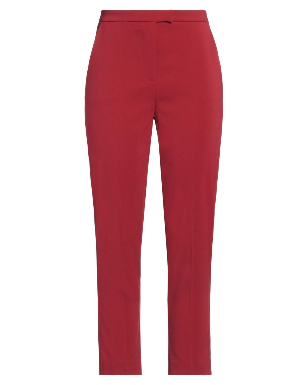 Patrizia Pepe Red Brick Pants Polyester, Elastane