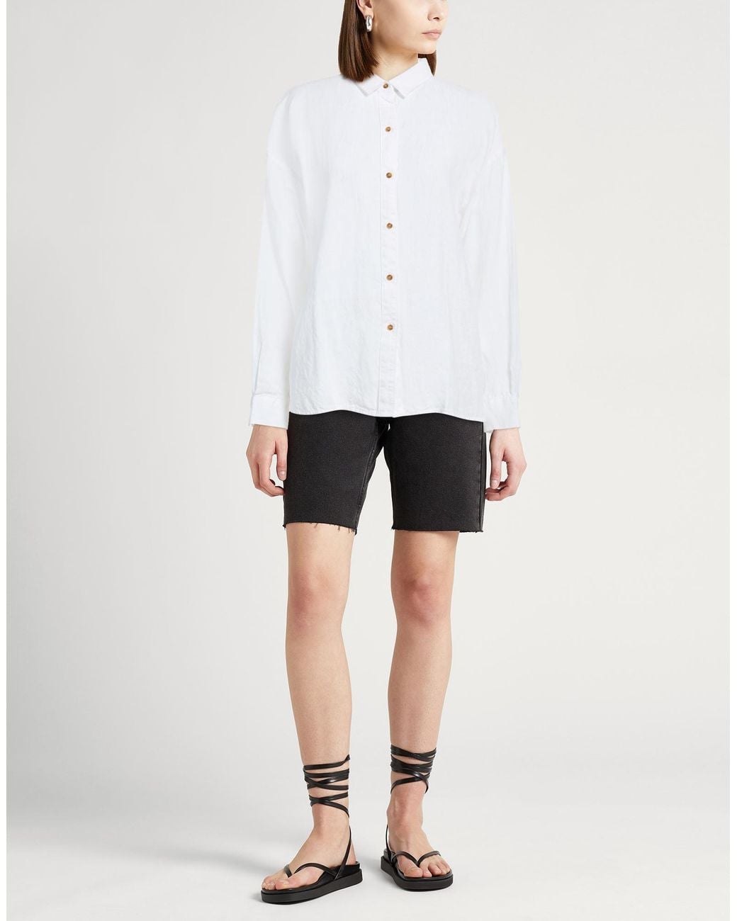 Barbour White Shirt Linen