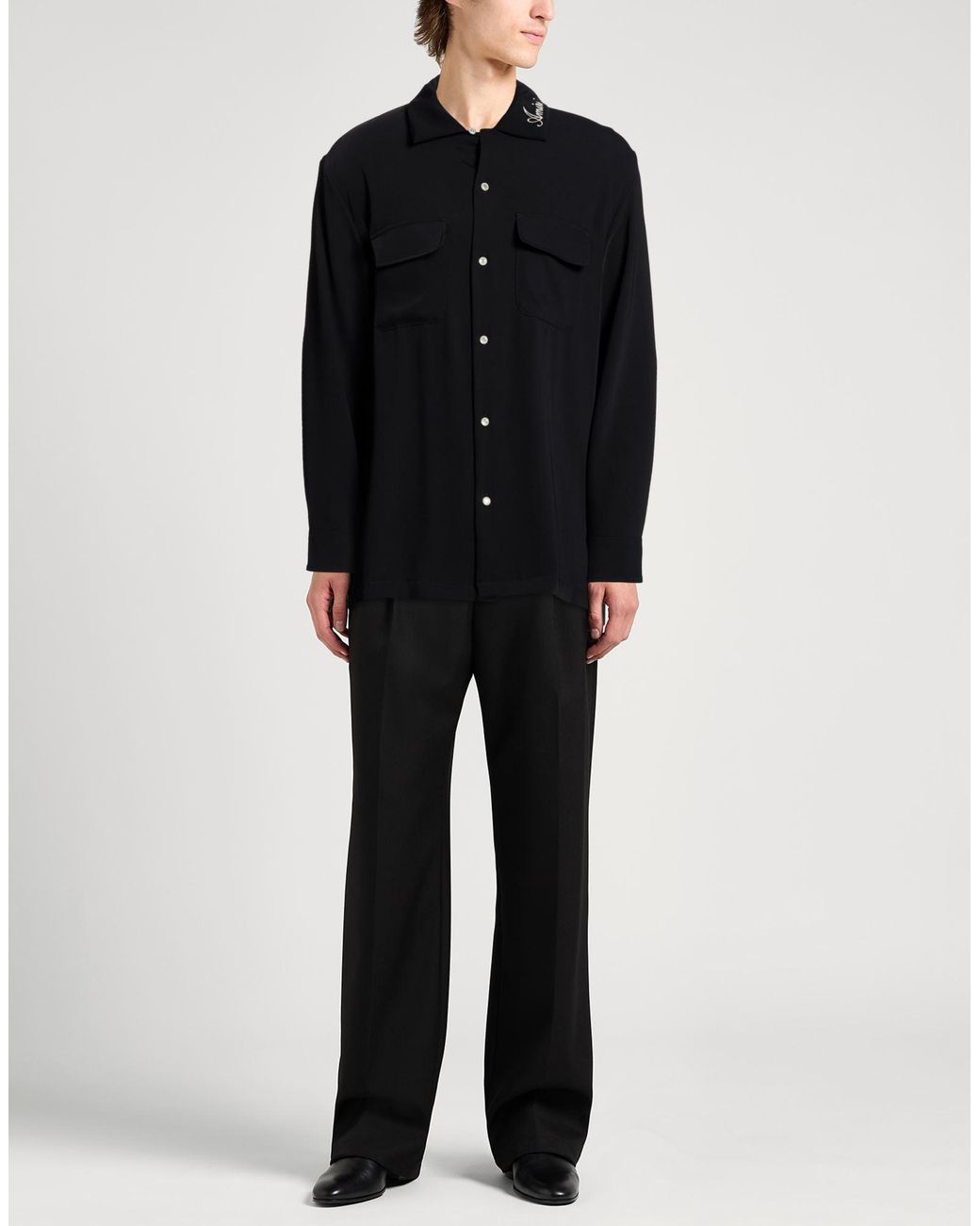 Amiri Black Shirt Polyester for men
