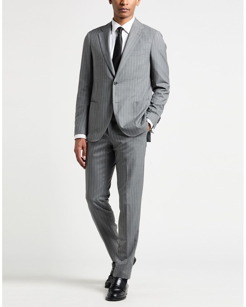 Lardini Gray Suit Wool for men