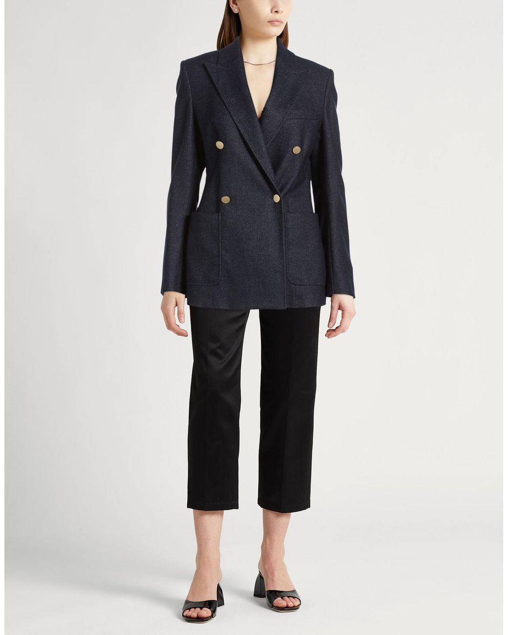 Eleventy Blue Blazer Wool, Cotton, Cashmere, Elastane
