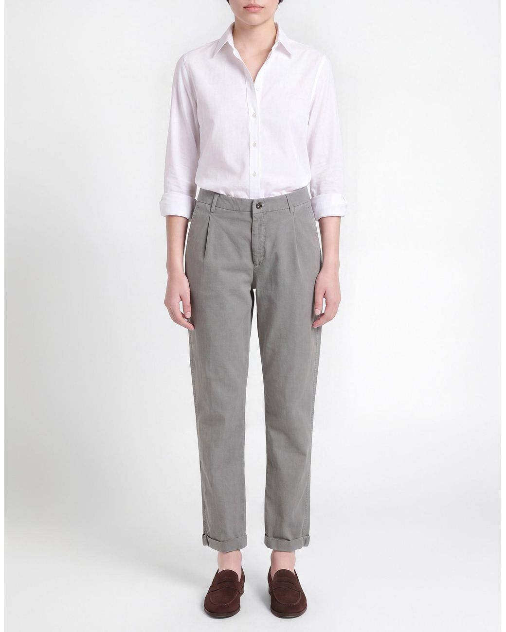 BARMAS Gray Pants Cotton, Elastane