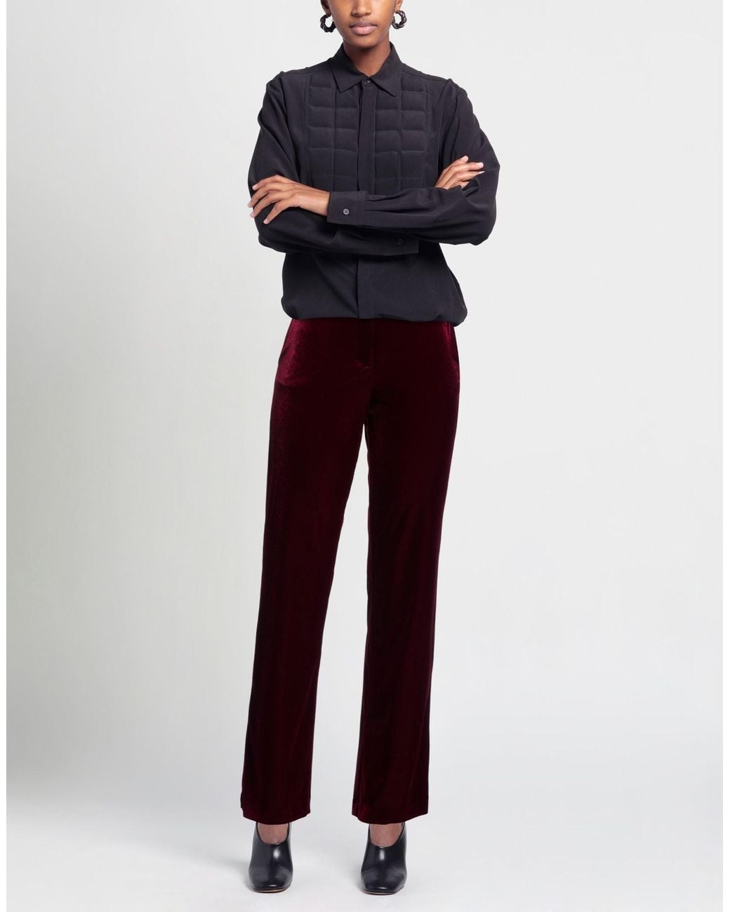 Compagnia Italiana Purple Pants Polyester, Elastane