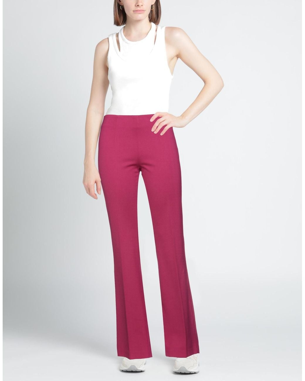 Douuod Pink Pants Viscose, Polyamide, Elastane
