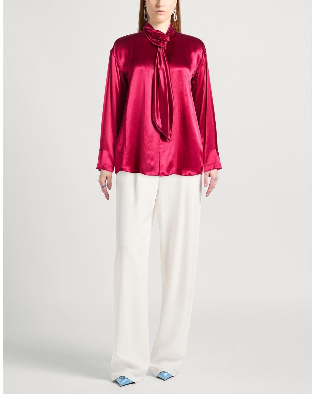 Alberta Ferretti Red Hemd