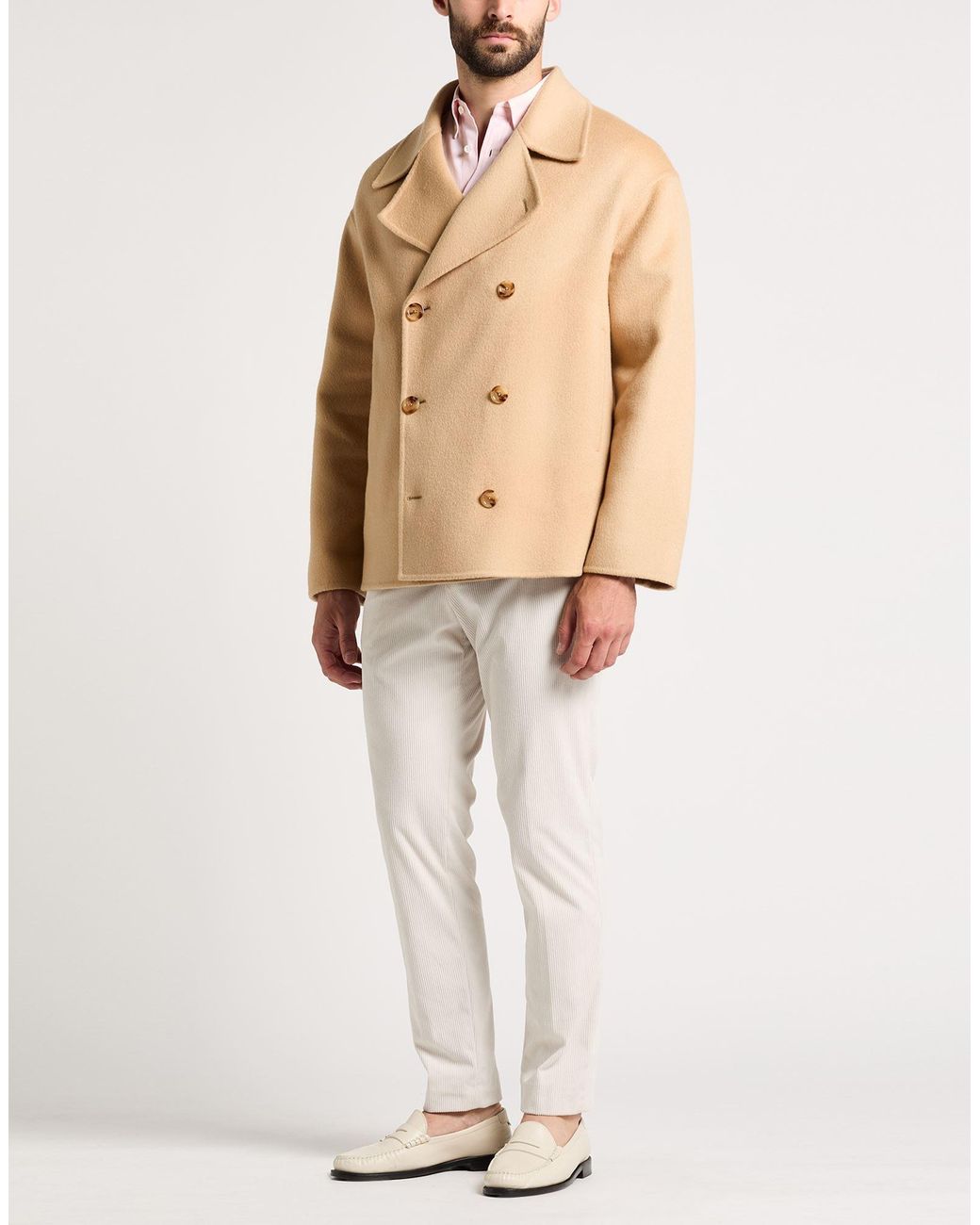Lardini Natural Coat Virgin Wool for men