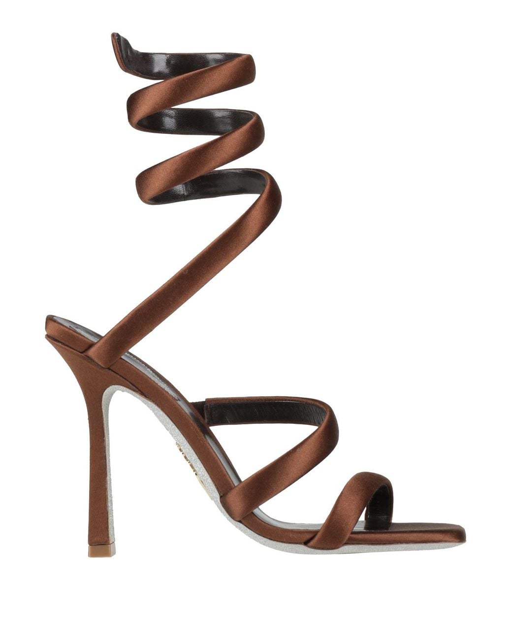 Rene Caovilla Black Chocolate Sandals Textile Fibers