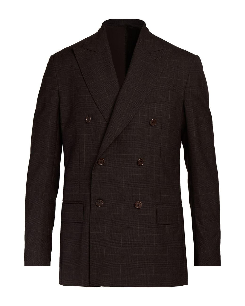 De Petrillo Black Dark Blazer Virgin Wool for men