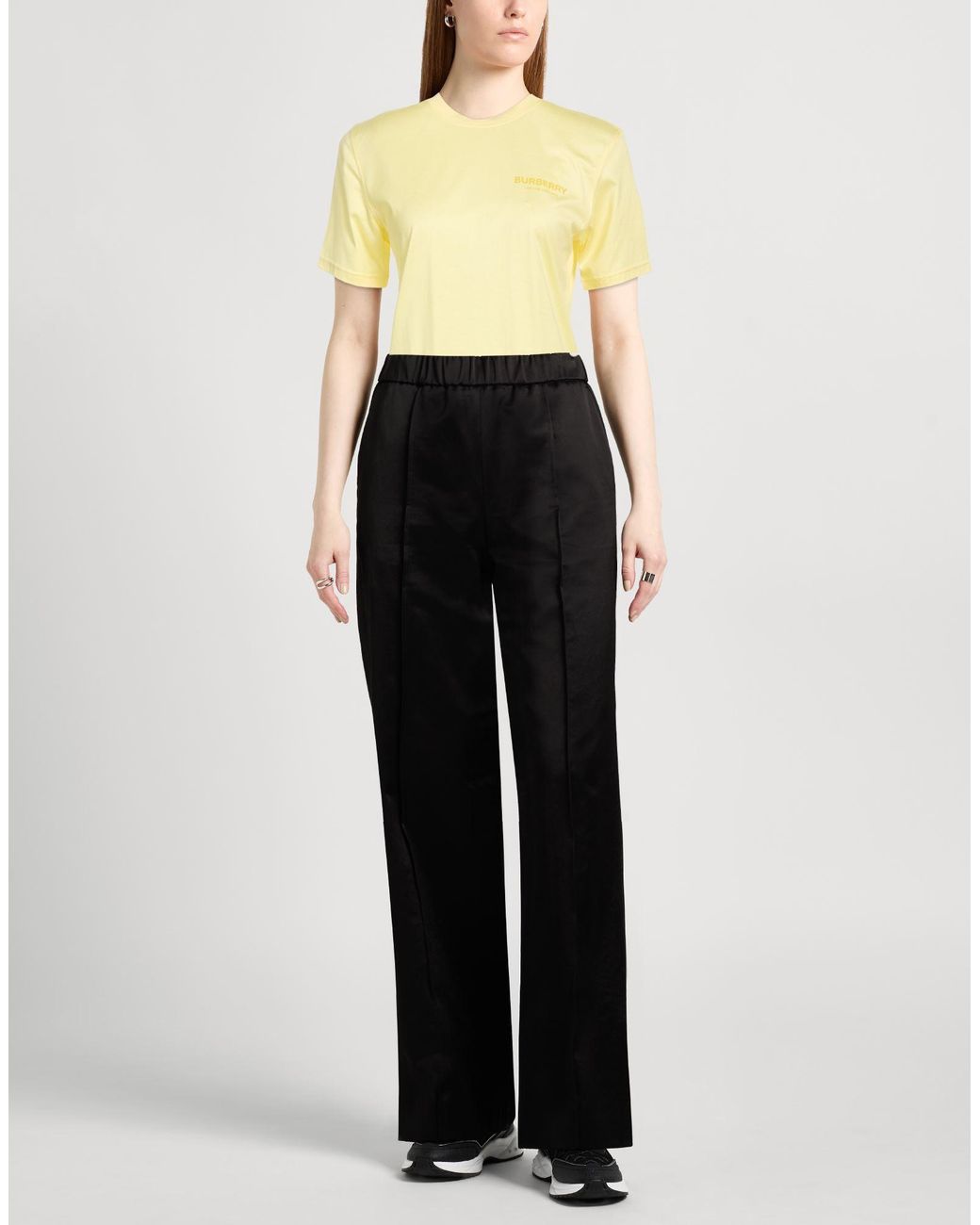Burberry Yellow T-Shirt Cotton, Lyocell