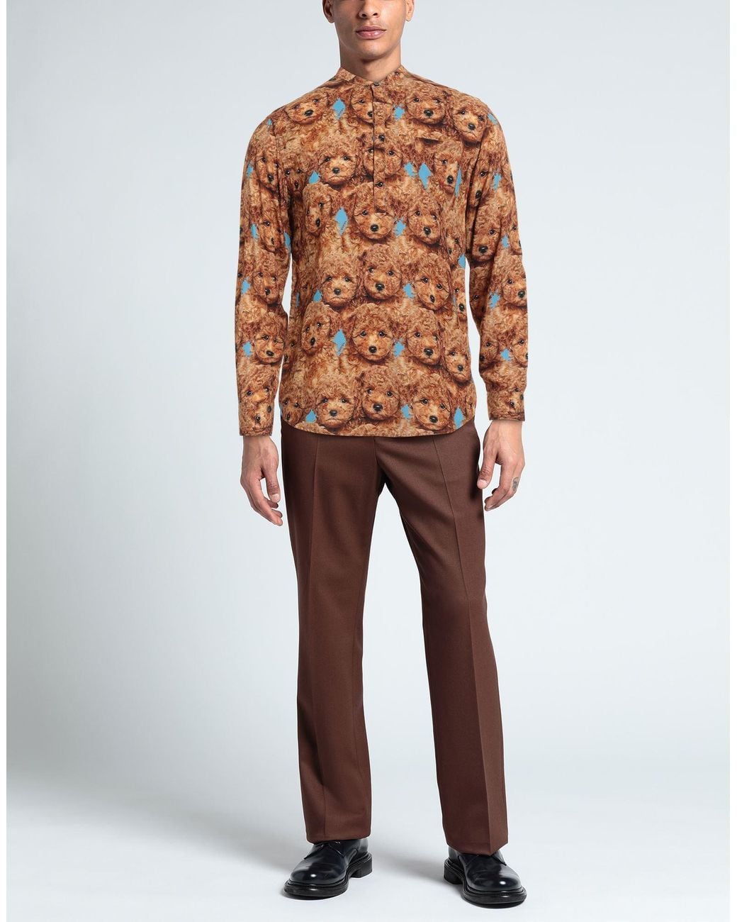 Daniele Alessandrini Brown Shirt Viscose for men
