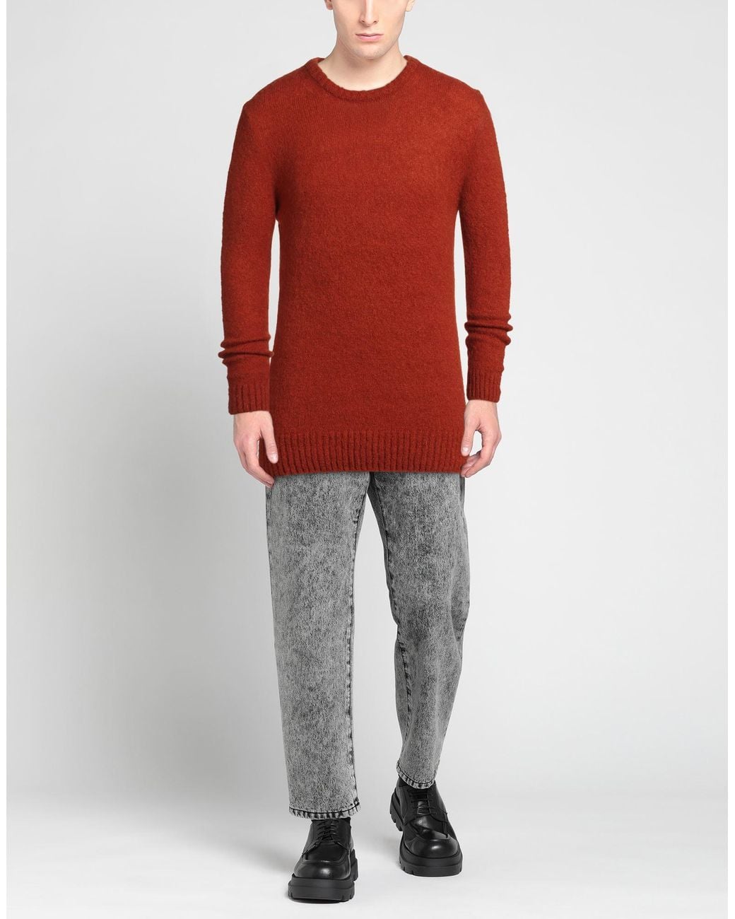 40weft Red Sweater Acetate, Polyamide, Mohair Wool, Wool, Elastane for men