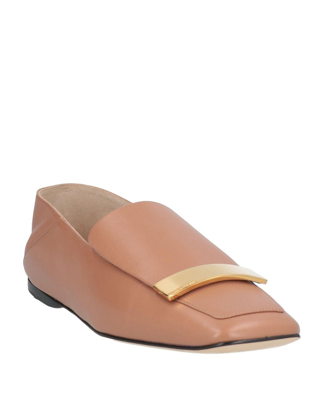 Sergio Rossi Pink Embellished Leather Square-Toe Loafers
