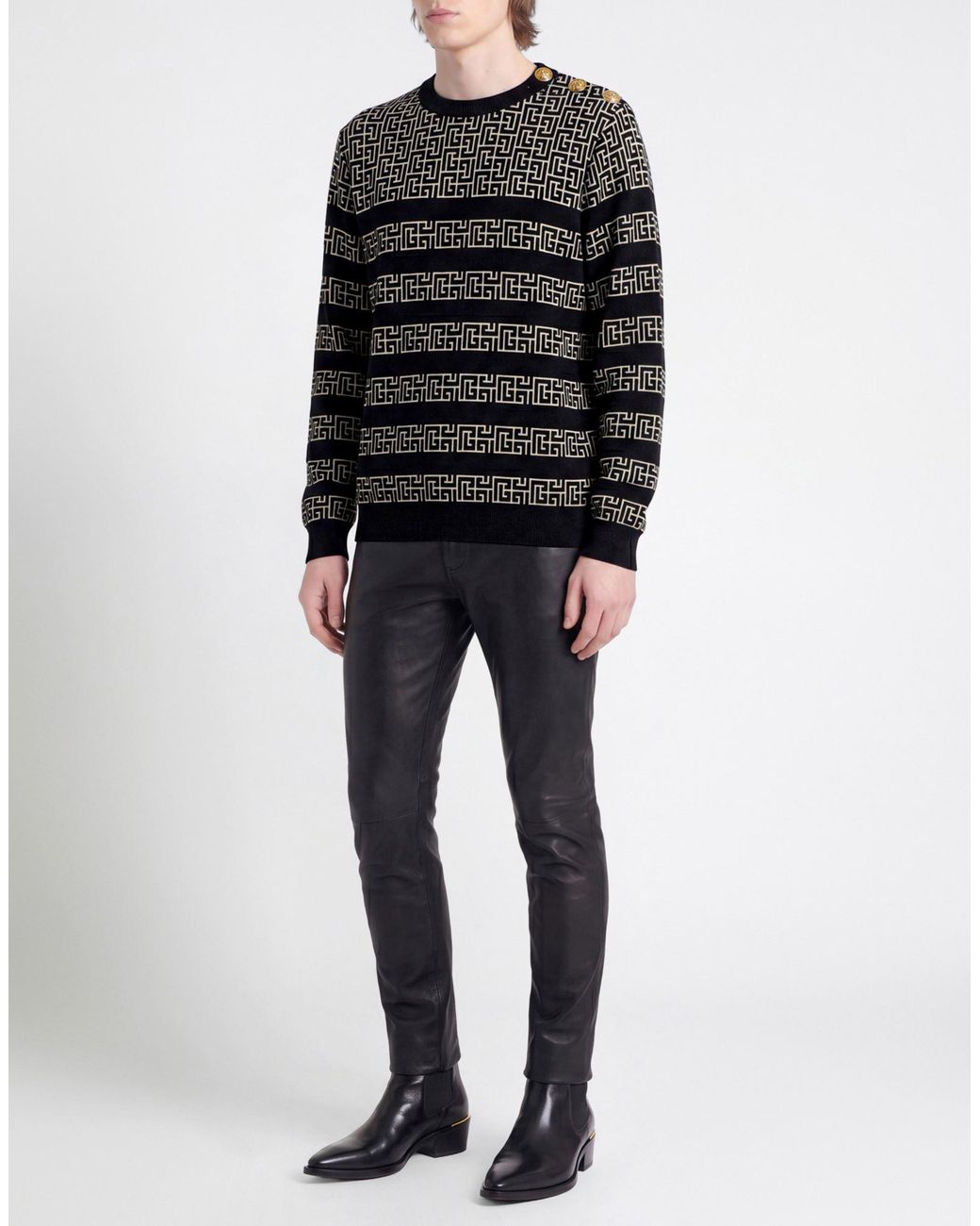 Pullover Balmain pour homme en coloris Black