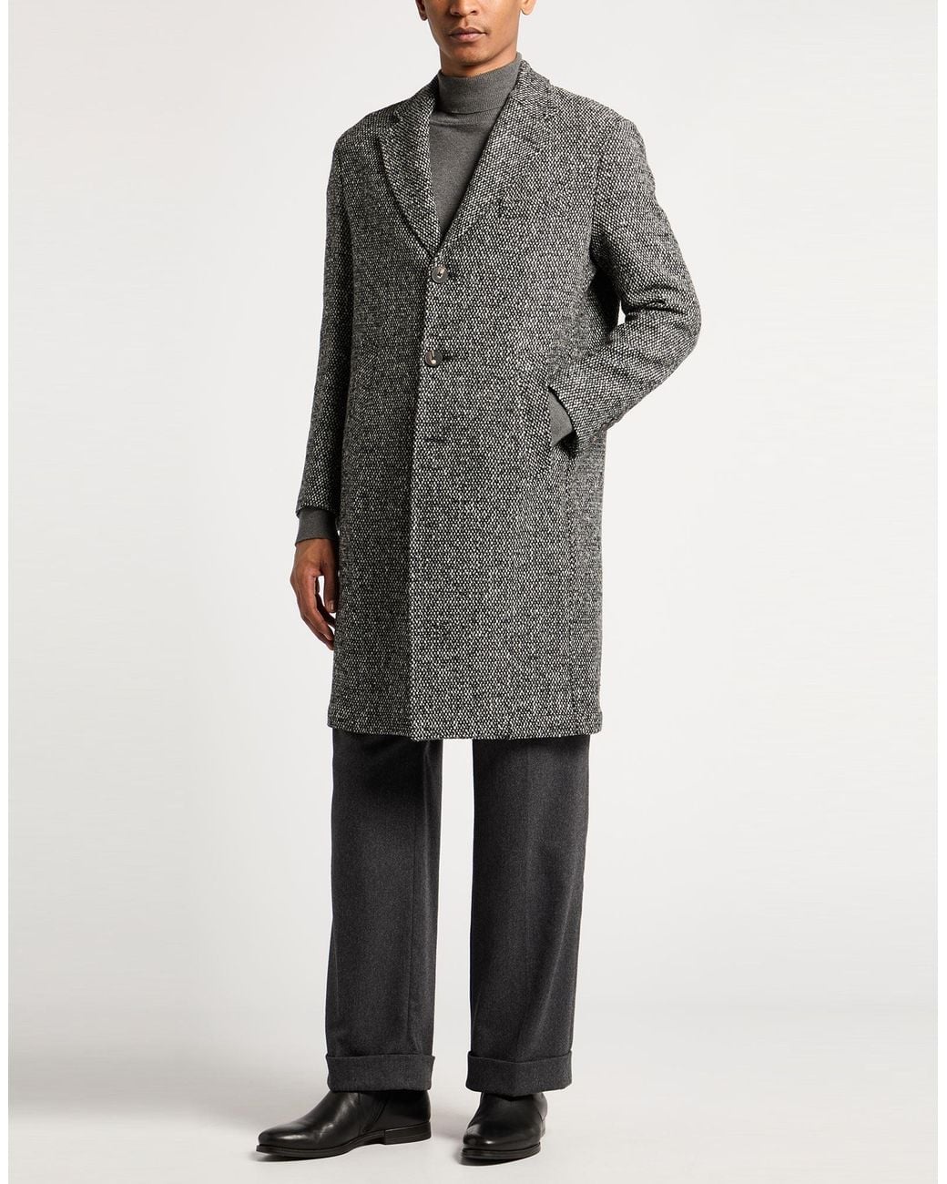 Giampaolo Gray Coat Virgin Wool for men