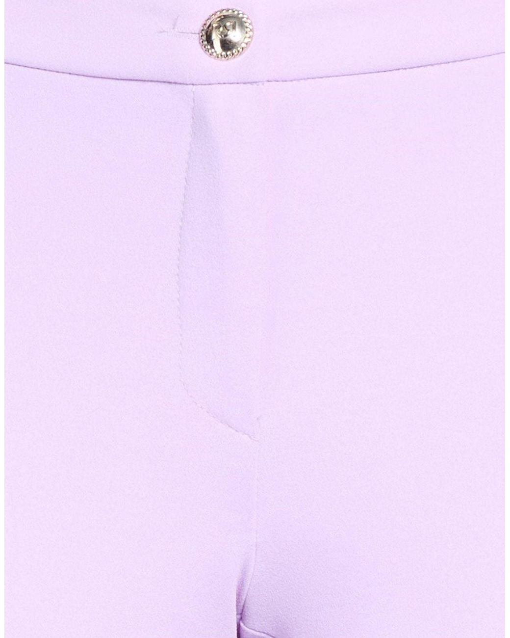 Rinascimento Purple Lilac Pants Polyester, Elastane