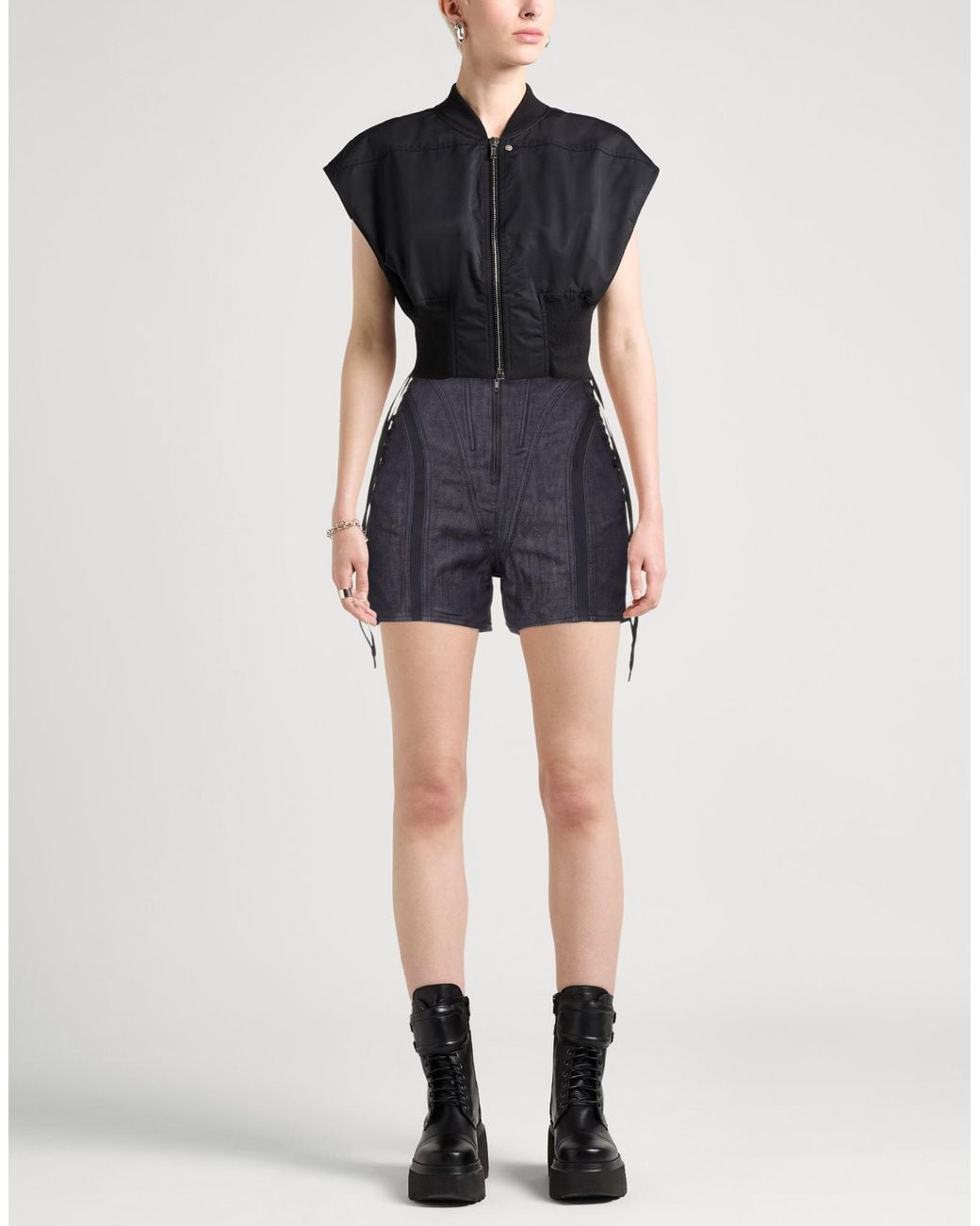 Mugler Blue Denim Shorts