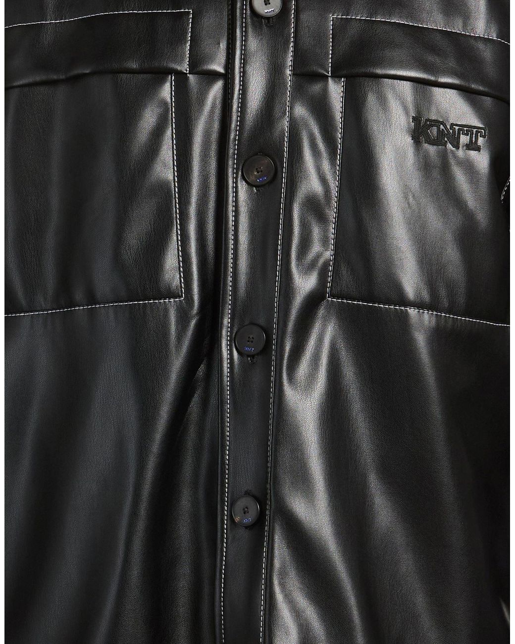 Kiton Black Jacket Polyurethane, Polyester for men