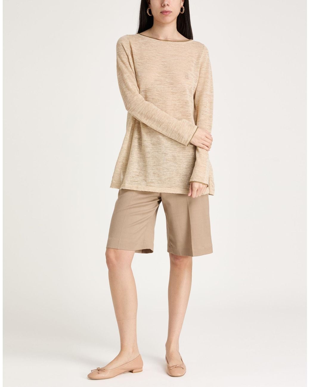 Pullover Maliparmi de color Natural