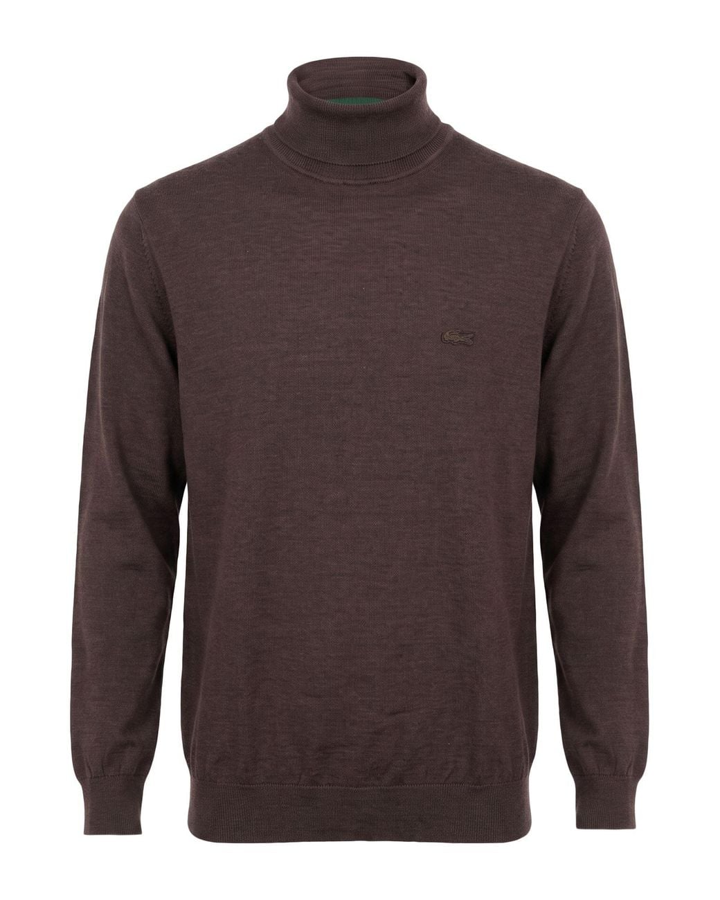 Lacoste Brown Dark Turtleneck Wool for men