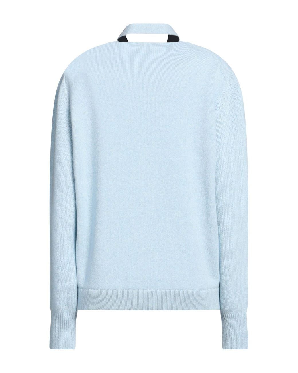 Fendi Blue V-Neck Wool Knitted Cardigan